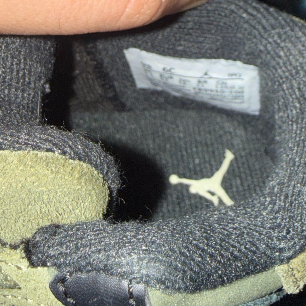 Jordan Kids Olive Green High-Top Sneakers - Picture 6 of 6